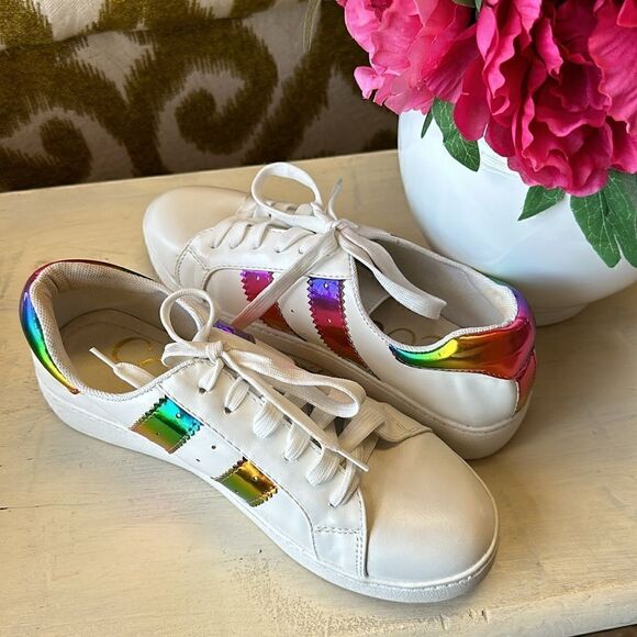 Red Dress Boutique Rainbow Sneakers - Picture 6 of 7